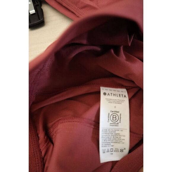Athleta 658449-01 Women Sz 0 Rose Berry Brooklyn Heights Hi-Rise Wide Pants - Picture 4 of 15